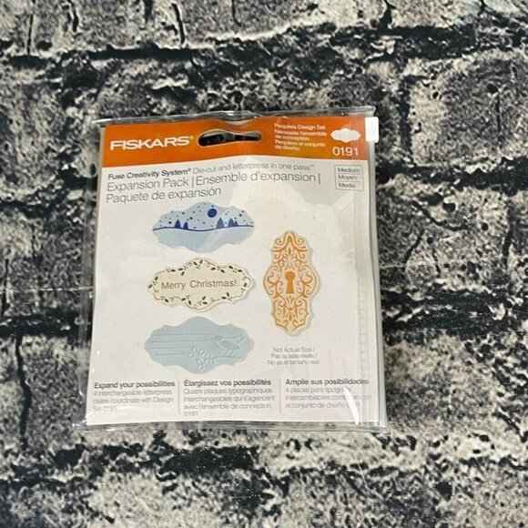Fiskars 0191 MEDIUM Fuse Creativity System Die Cut Expansion Pack 4 plates - Picture 1 of 13